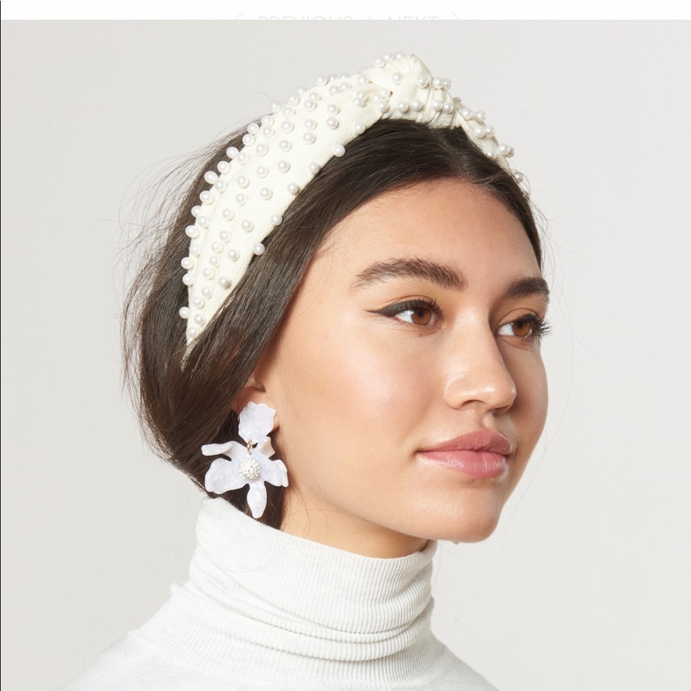 Lele Sadoughi Woven Pearl Headband